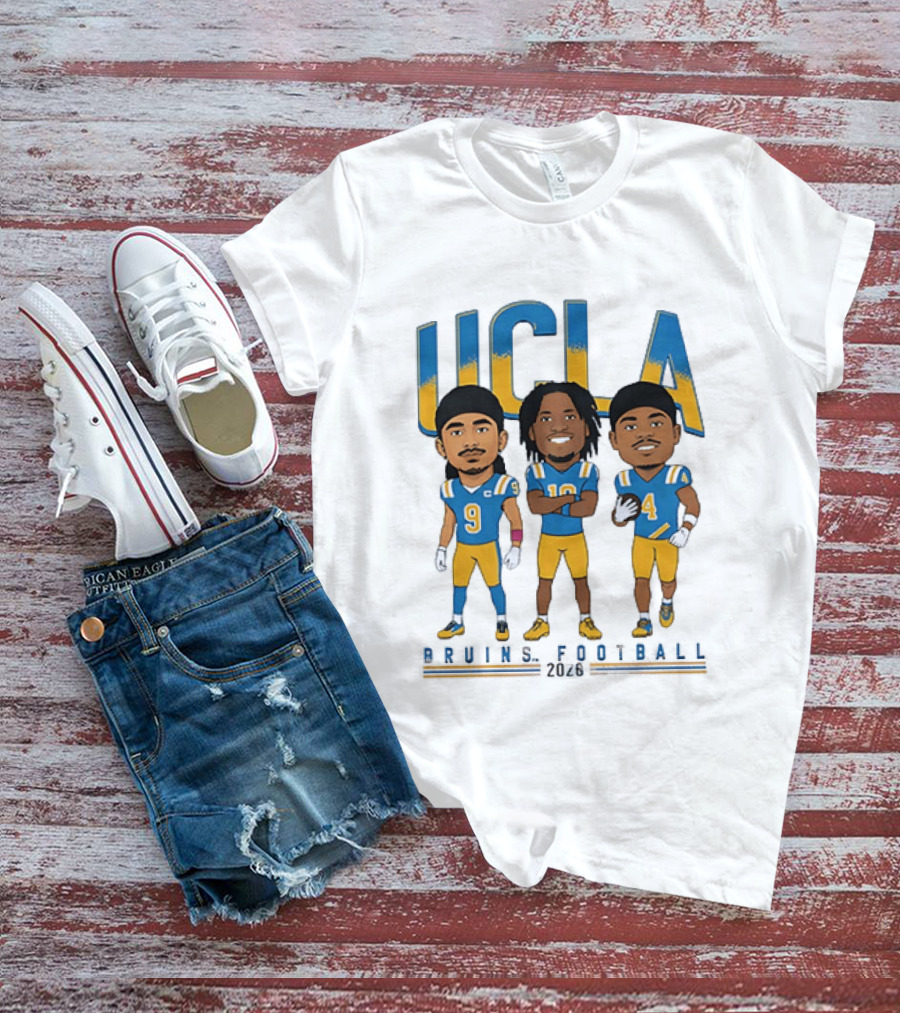 UCLA Bruins Football 2026 Players Cartoon Characters T-Shirt