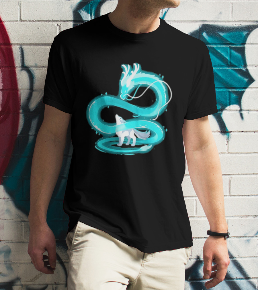 Esprit De La Lune Dragon And Wolf T-Shirt