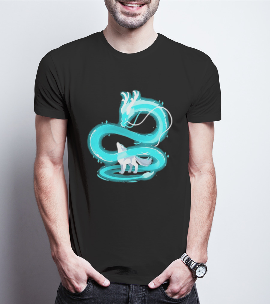 Esprit De La Lune Dragon And Wolf T-Shirt