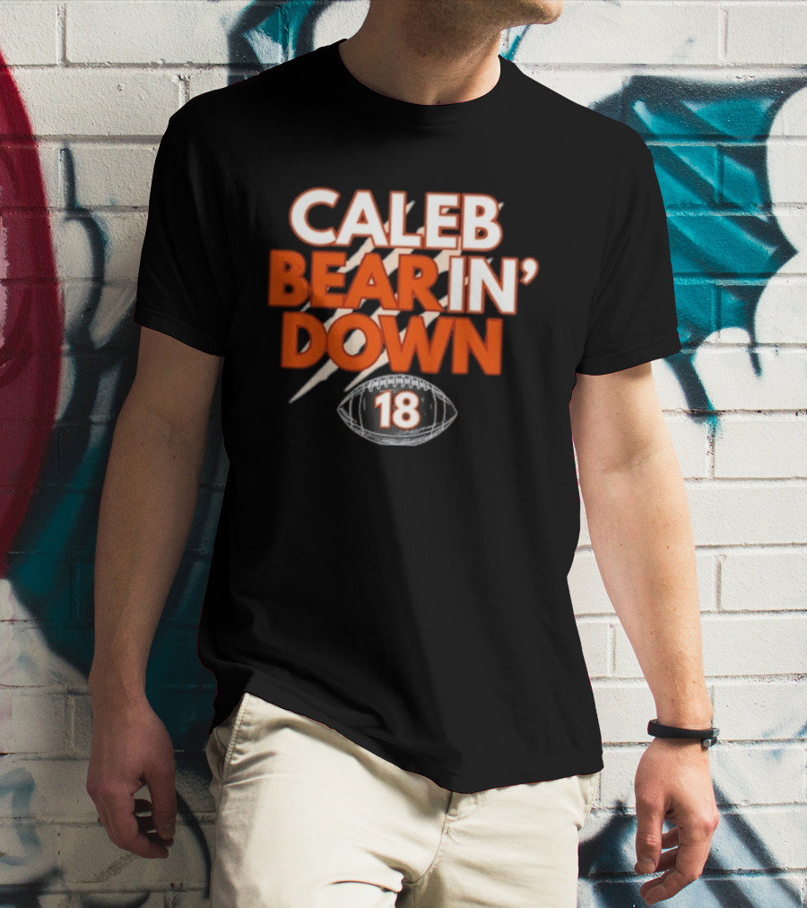 Caleb Bear In Down 18 Football Scratch Marks T-Shirt