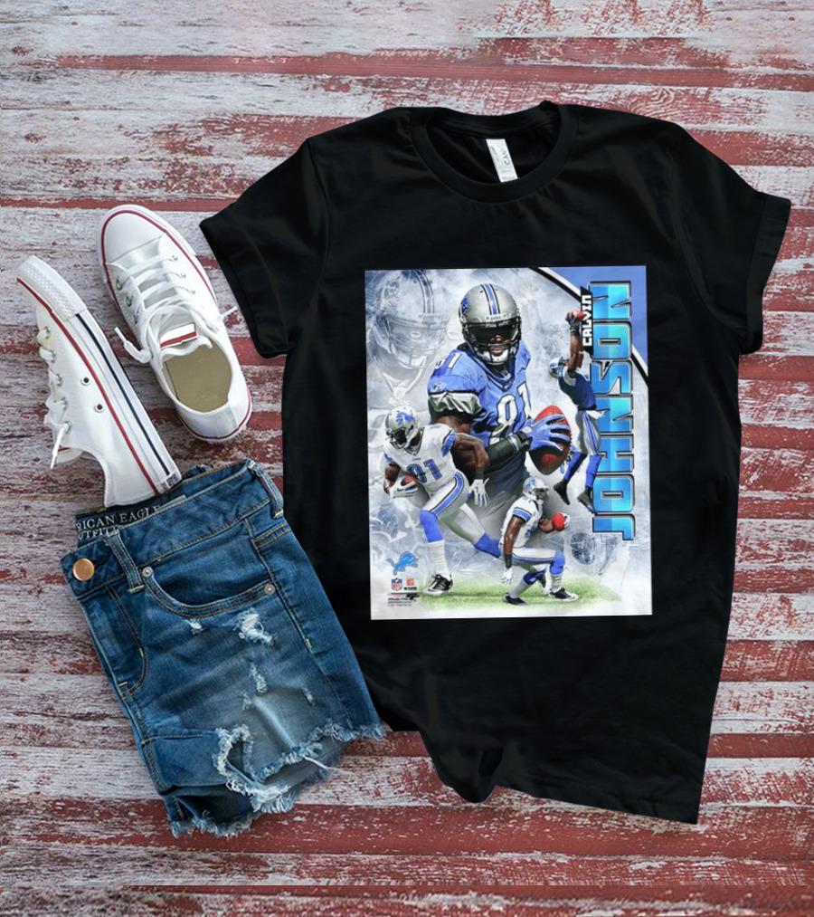 Calvin Johnson Detroit Lions NFL Football Superstar T-Shirt