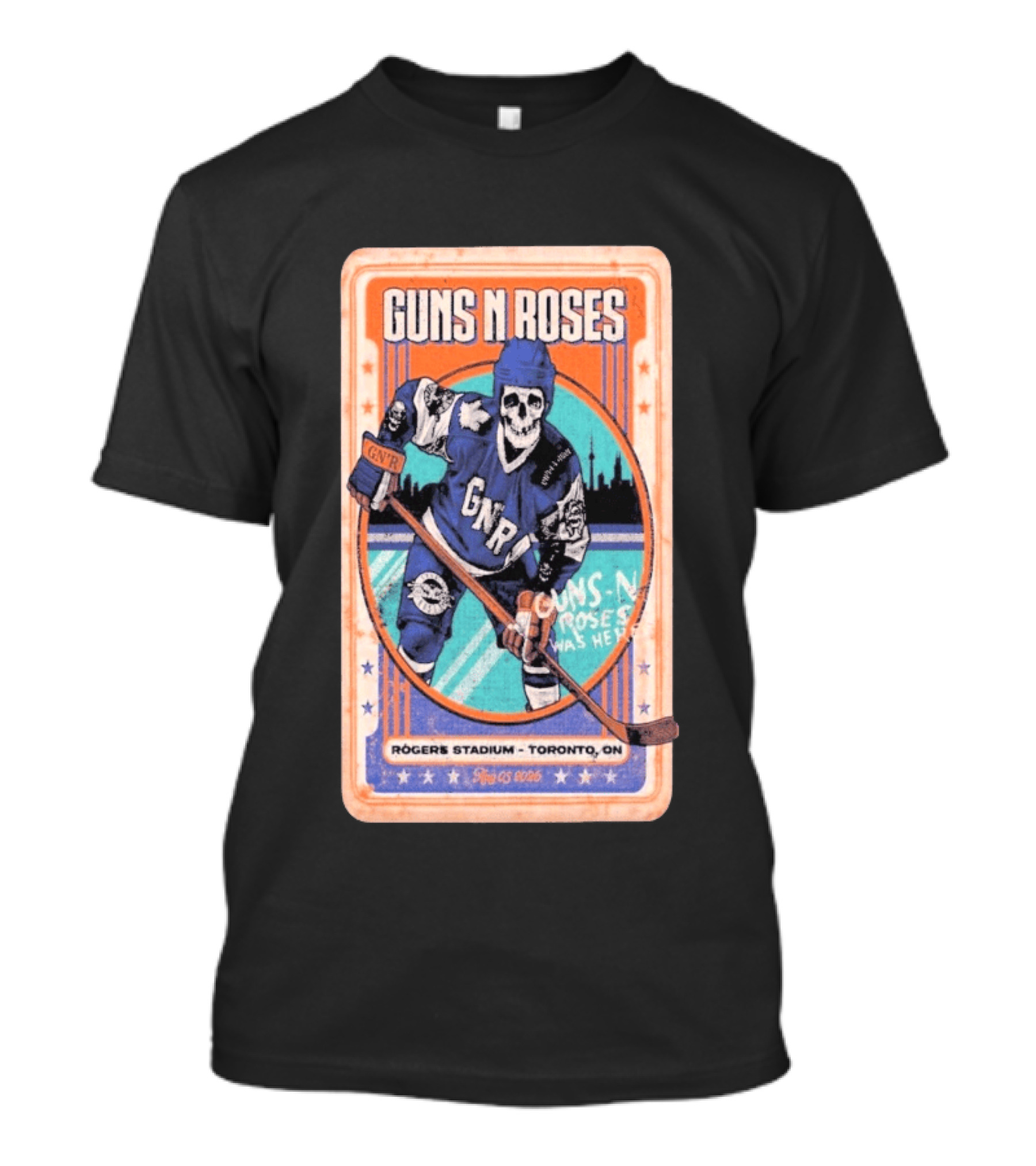 Guns N Roses Rogers Stadium Toronto ON 08 05 2026 Hockey Skeleton T-Shirt