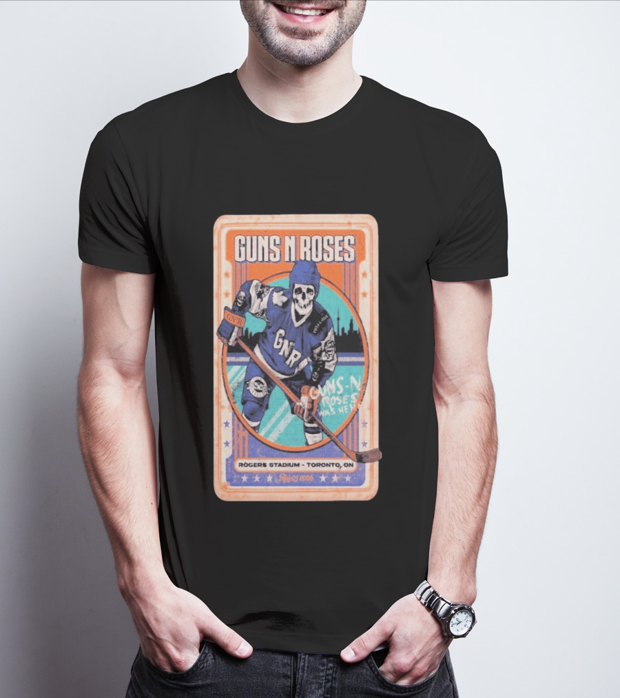 Guns N Roses Rogers Stadium Toronto ON 08 05 2026 Hockey Skeleton T-Shirt