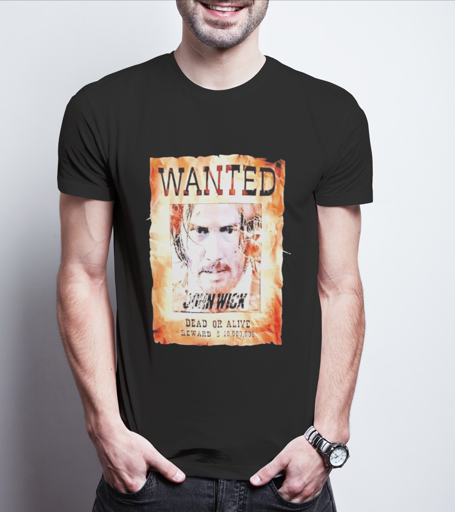 Wanted John Wick Dead Or Alive Reward 10 Million Dollars T-Shirt
