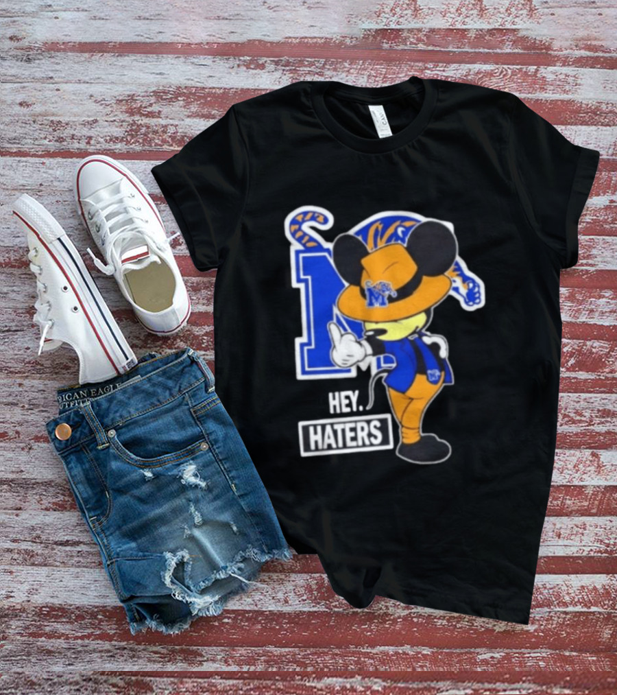 Mickey Hey Haters Memphis Tigers Football Fan T-Shirt