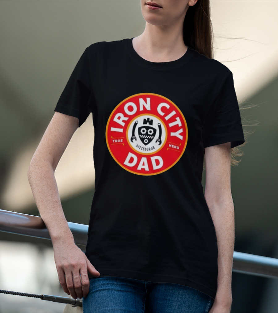 Iron City Dad Pittsburgh True Hero Circle T-Shirt