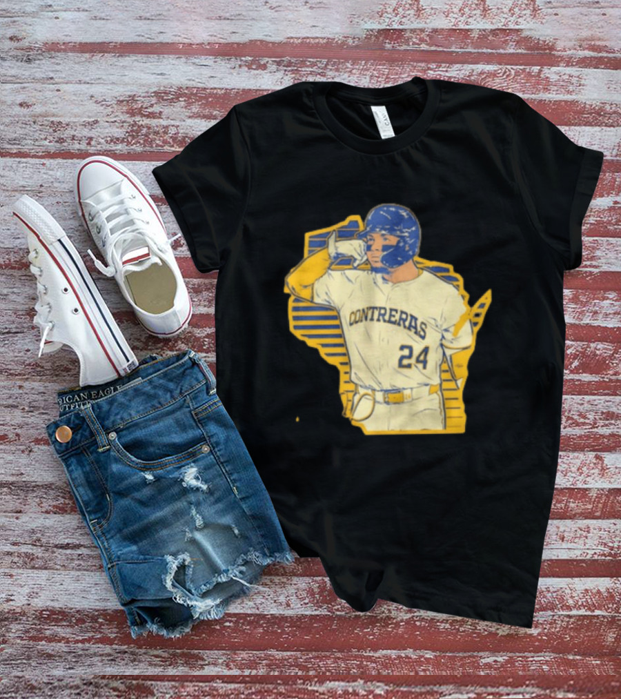 William Contreras Number 24 Milwaukee Baseball Player Original T-Shirt
