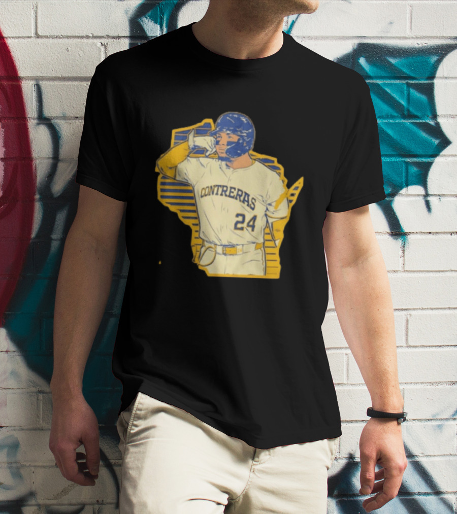 William Contreras Number 24 Milwaukee Baseball Player Original T-Shirt