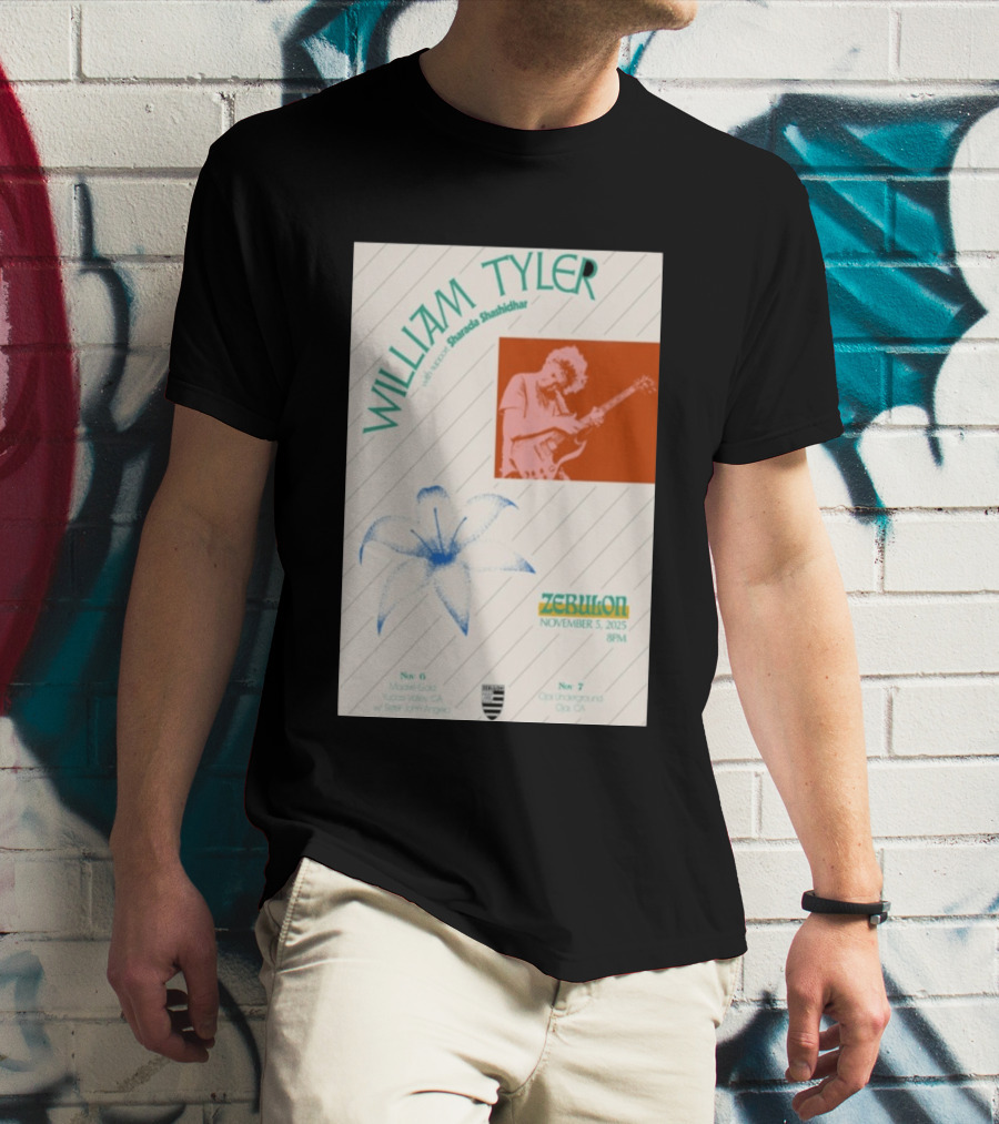 William Tyler Shazhad Shashidhar Zebulon California Concert November 5 6 7 2025 Mohave Gold Ojai Underground T-Shirt