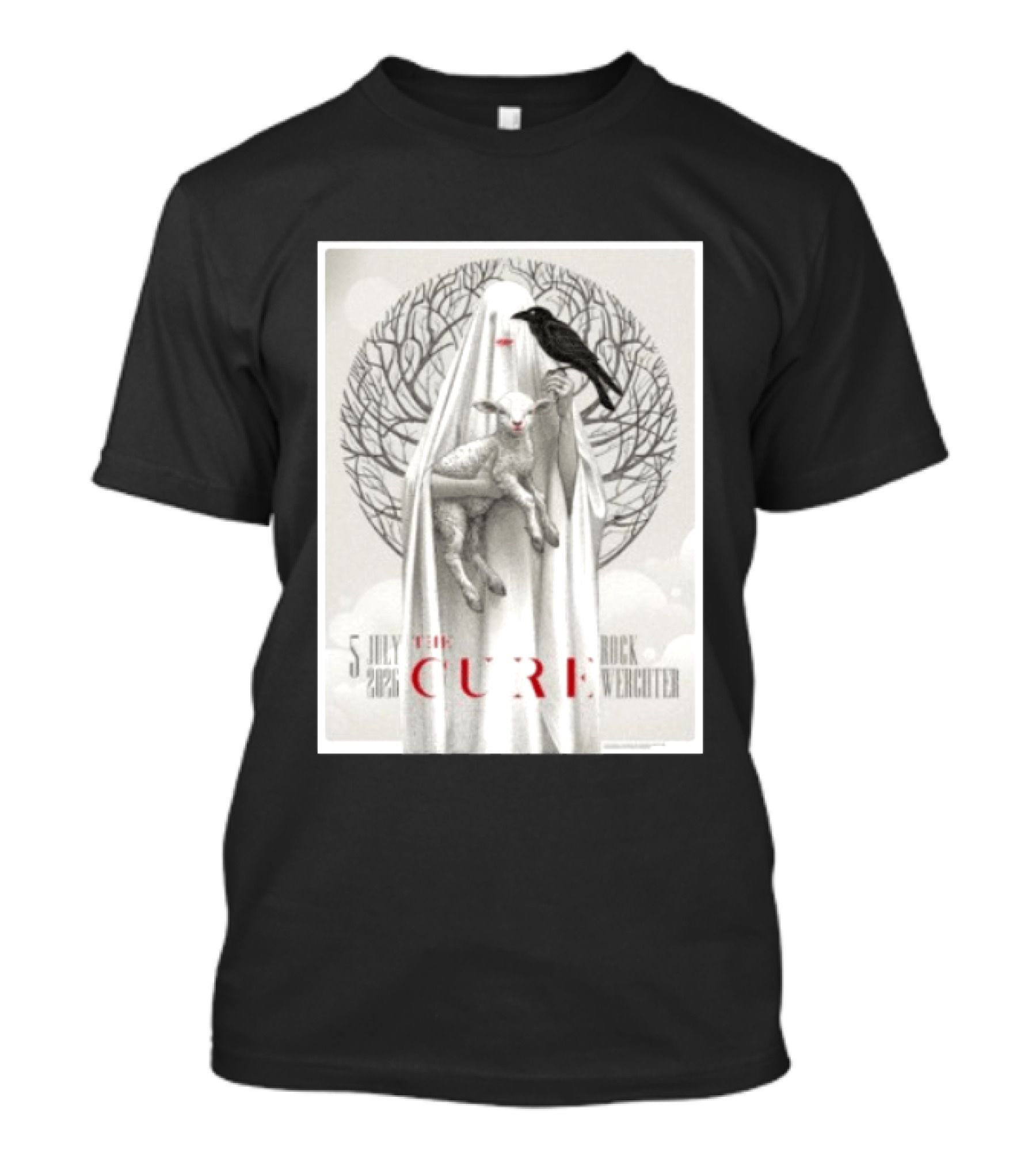 5 July 2026 The Cure Rock Werchter Raven And Lamb T-Shirt
