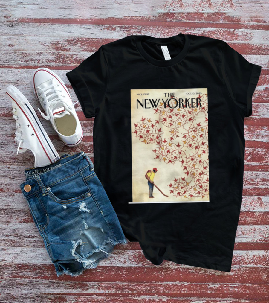 The New Yorker October 13 2025 Brian Stauffer Winds Of Change Vintage Cover T-Shirt