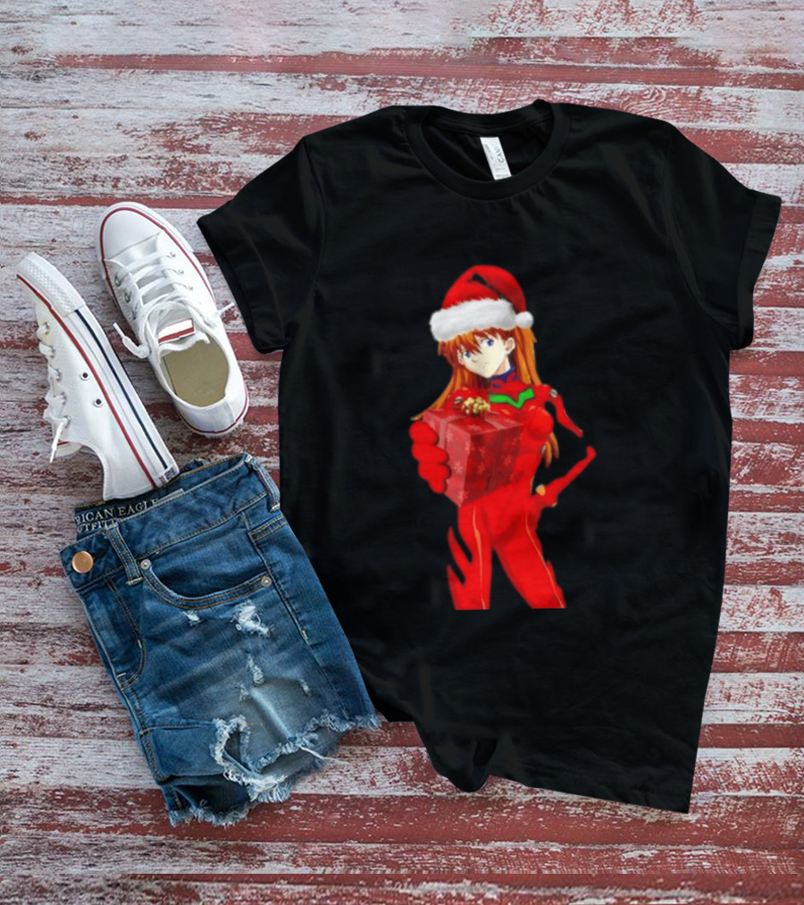 Asuka Christmas Present Neon Genesis Evangelion Anime T-Shirt