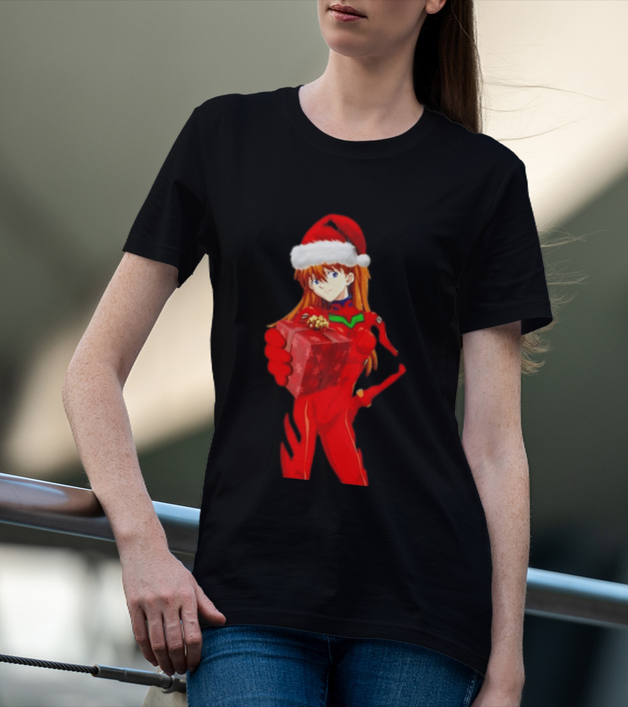 Asuka Christmas Present Neon Genesis Evangelion Anime T-Shirt