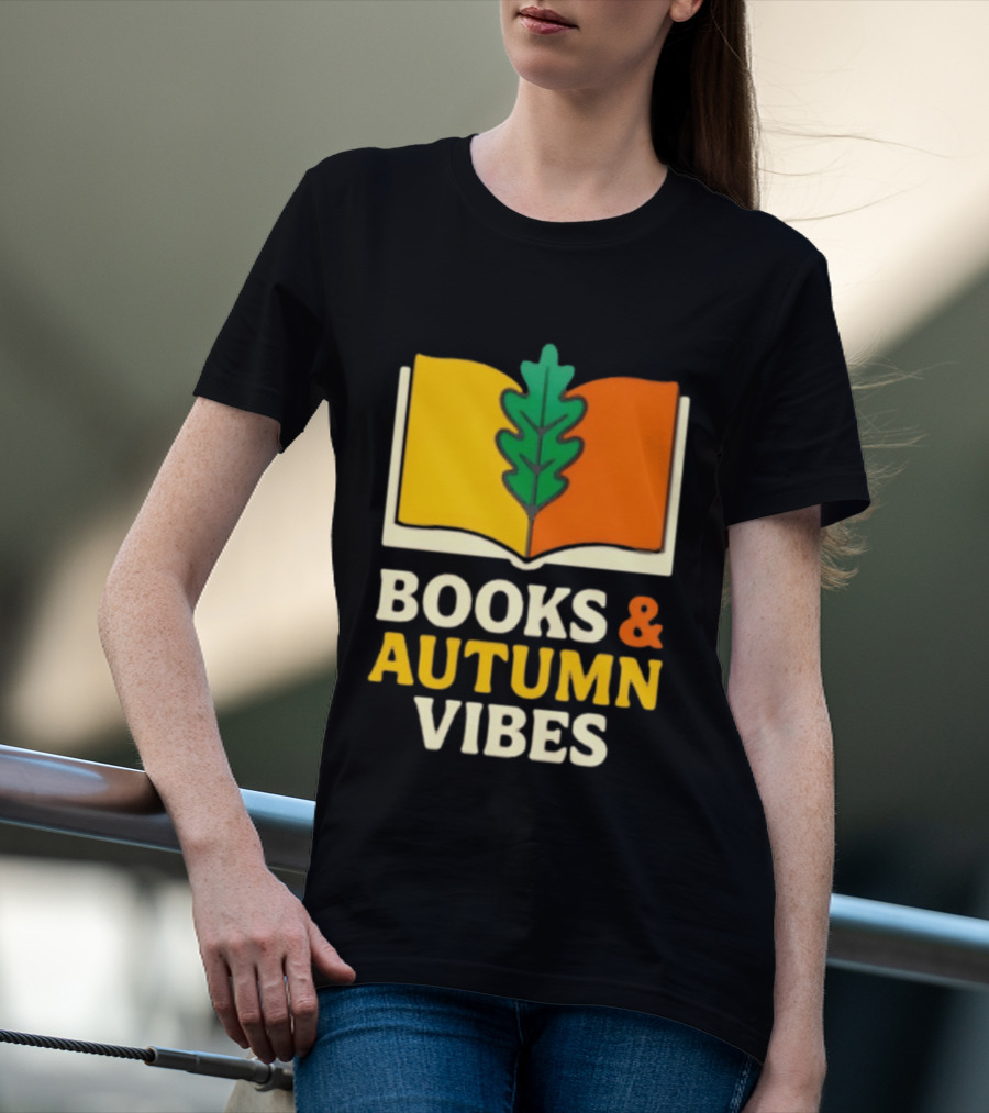 Books And Autumn Vibes Cozy Reading Season T-Shirt