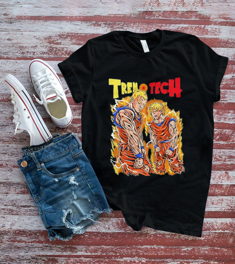 Tren Tech Dragon Ball Z Super Saiyan Goku Transformation Energy Burst T-Shirt
