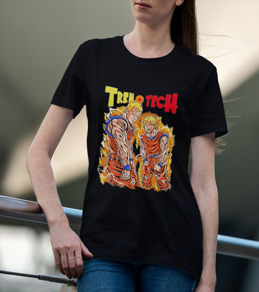 Tren Tech Dragon Ball Z Super Saiyan Goku Transformation Energy Burst T-Shirt