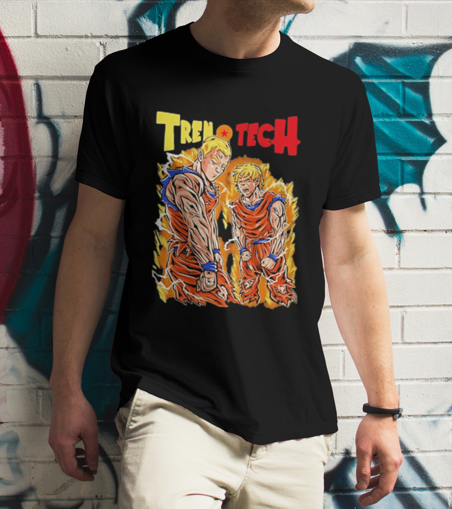 Tren Tech Dragon Ball Z Super Saiyan Goku Transformation Energy Burst T-Shirt