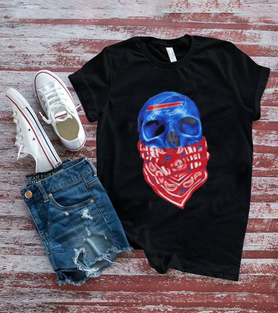 Outlaw Skull Gang Buffalo Bills Bandana Face Covering Trend T-Shirt