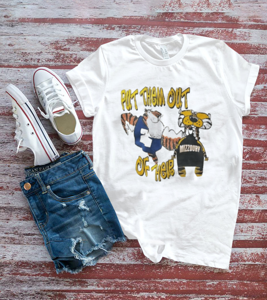 Put Them Out Of Their Mizzoury Auburn Tigers Missouri Tigers T-Shirt