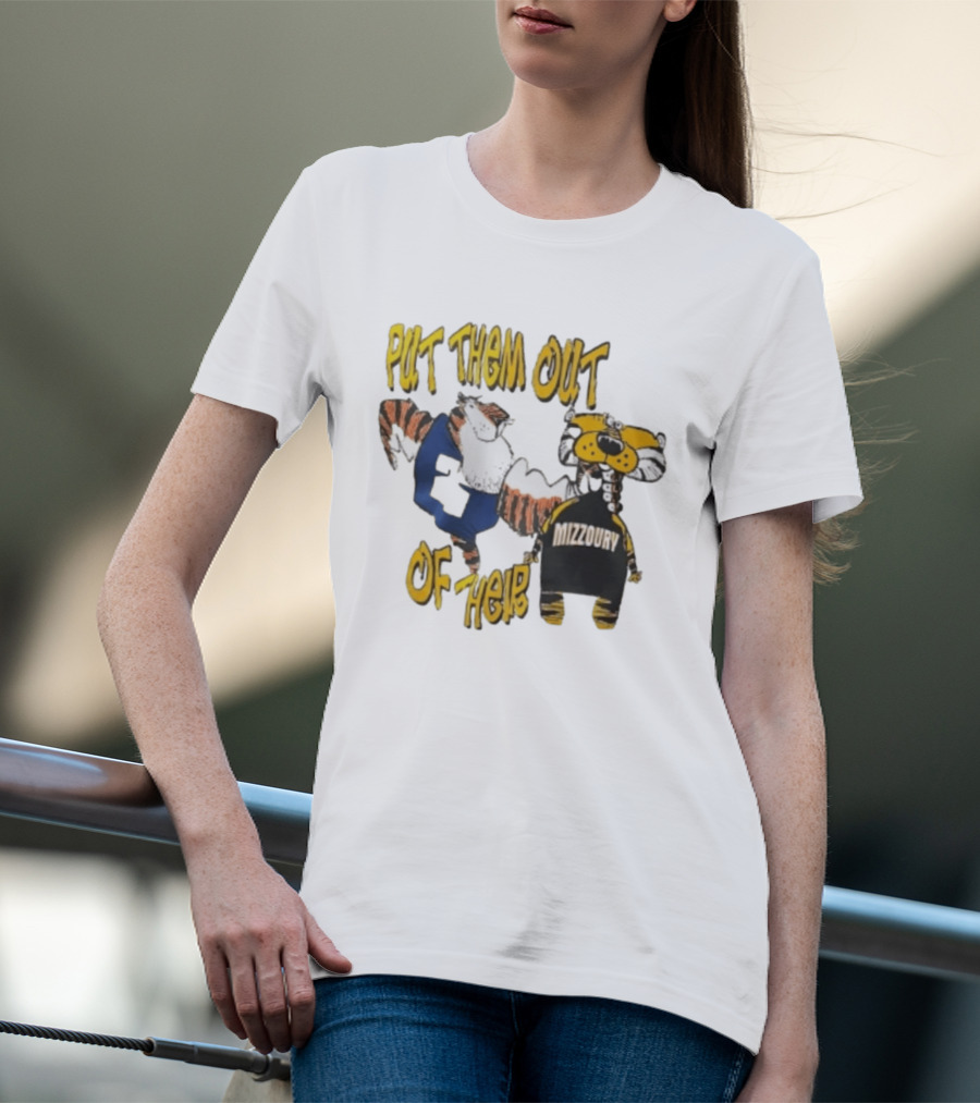 Put Them Out Of Their Mizzoury Auburn Tigers Missouri Tigers T-Shirt