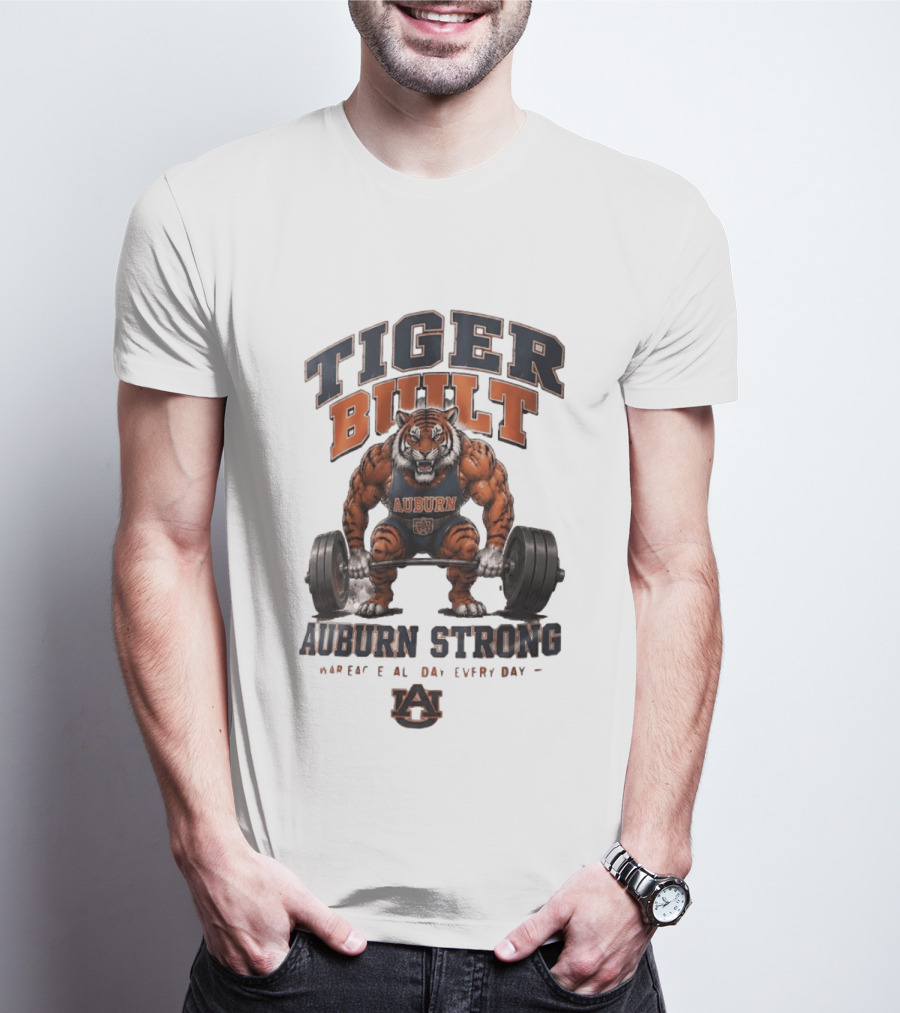 Auburn Tigers Tiger Built Auburn Strong War Eagle Everyday T-Shirt
