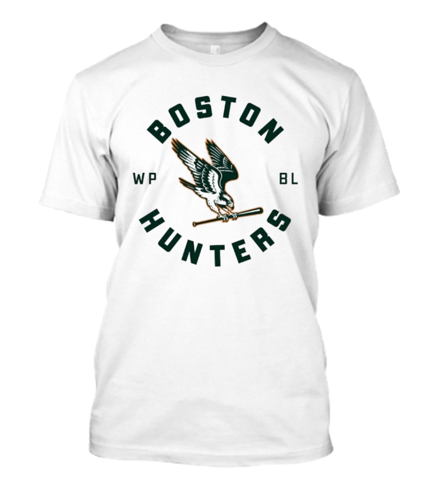 Boston Hunters WP BL Baseball Team Falcon And Bat T-Shirt