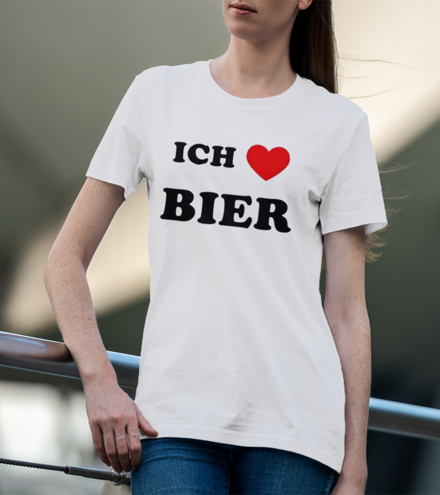 Ich Liebe Bier Heart Symbol For Beer Lovers T-Shirt