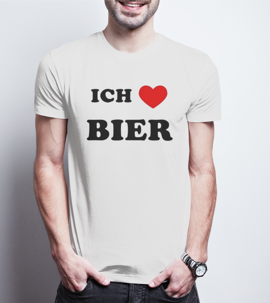 Ich Liebe Bier Heart Symbol For Beer Lovers T-Shirt