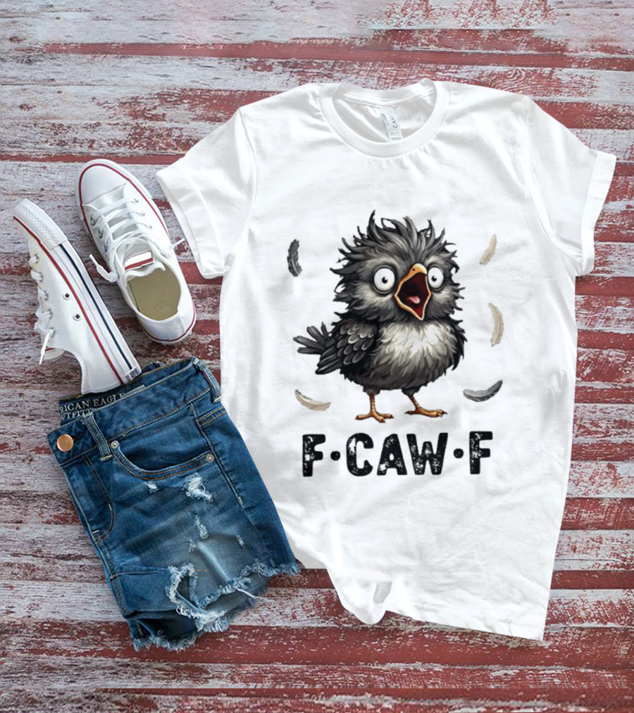 F Caw F Classic Baby Chicken With Feathers T-Shirt
