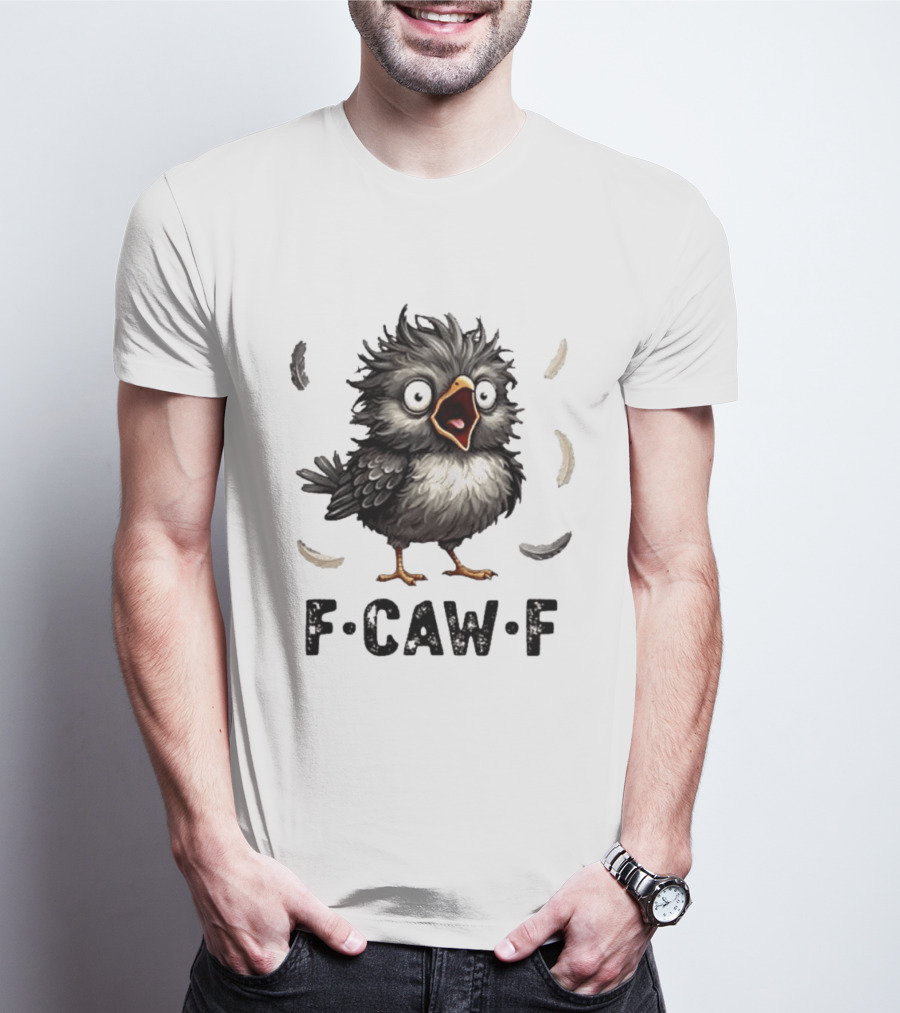 F Caw F Classic Baby Chicken With Feathers T-Shirt