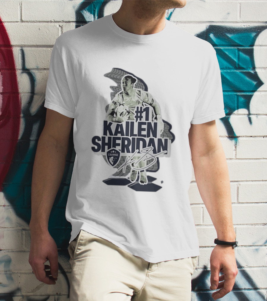 Kailen Sheridan North Carolina Courage #1 Signature Collection T-Shirt