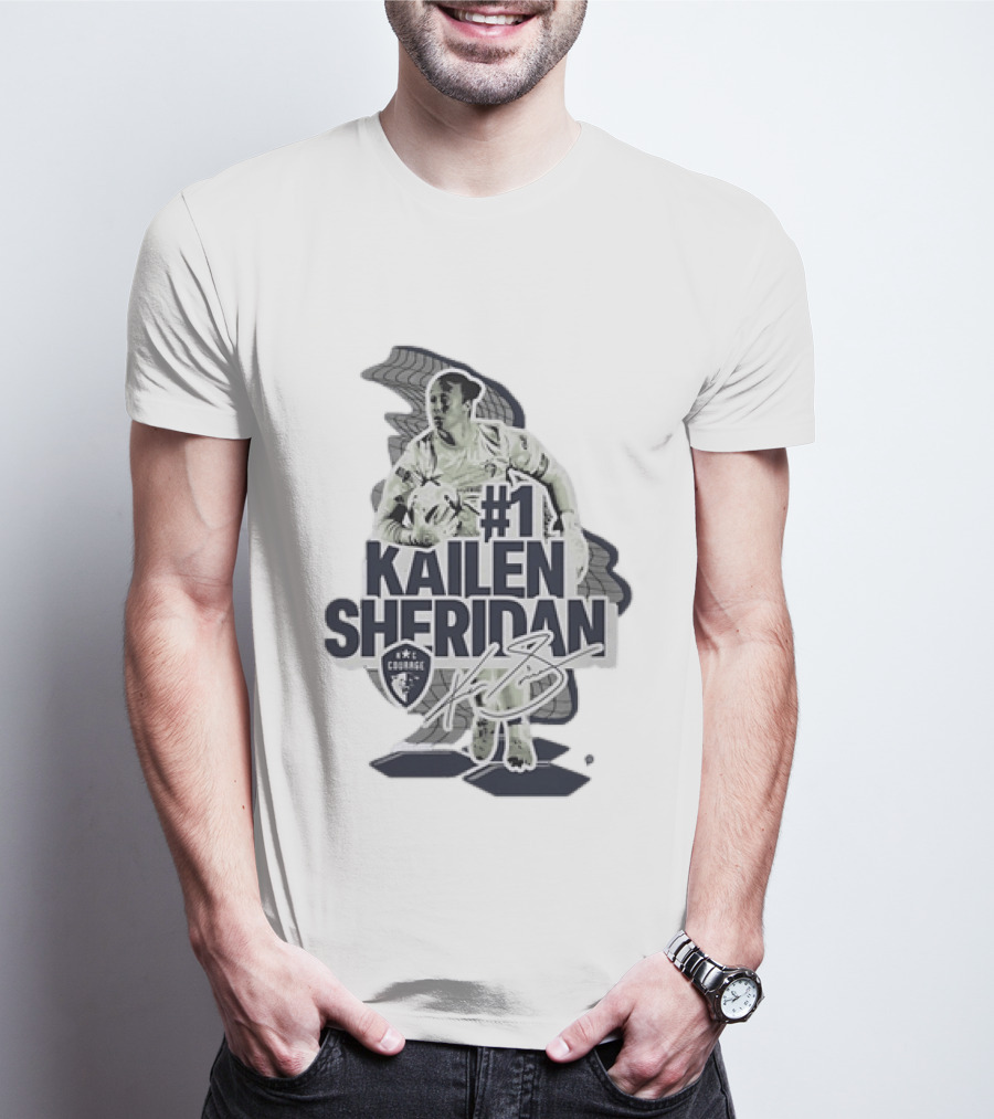 Kailen Sheridan North Carolina Courage #1 Signature Collection T-Shirt
