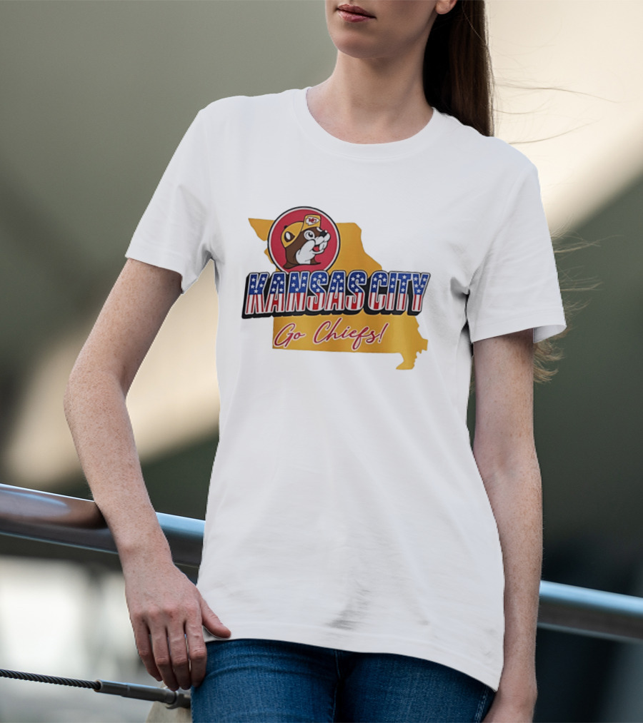 Kansas City Chiefs Buc Ees Go Chiefs Patriotic Kansas City T-Shirt