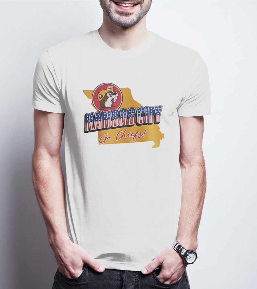 Kansas City Chiefs Buc Ees Go Chiefs Patriotic Kansas City T-Shirt