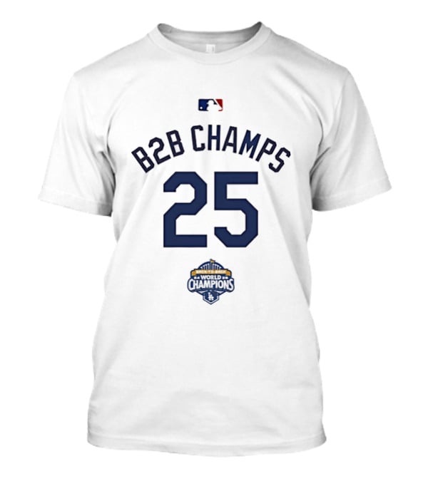 Los Angeles Dodgers B2B Champions 25 Baseball Pride T-Shirt