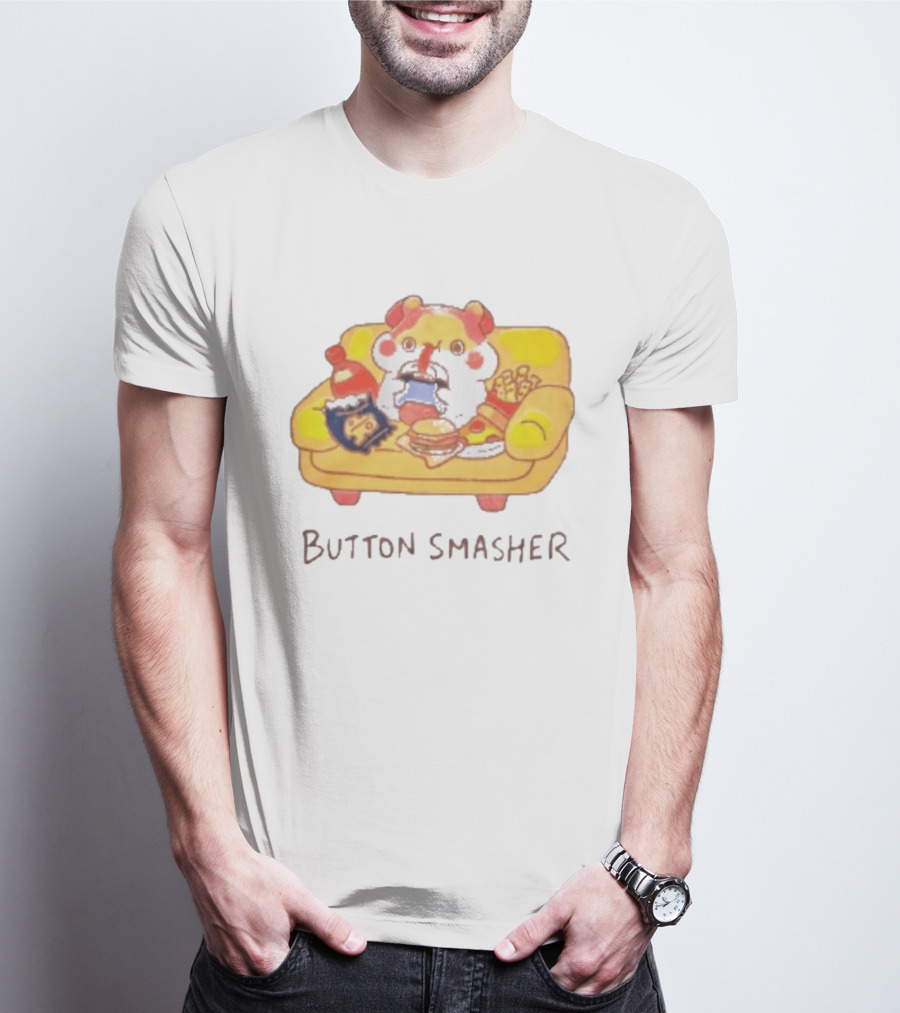 Classic Muffin Corner Muffinmaru Button Smasher Couch Potato Gamer Snack Time T-Shirt