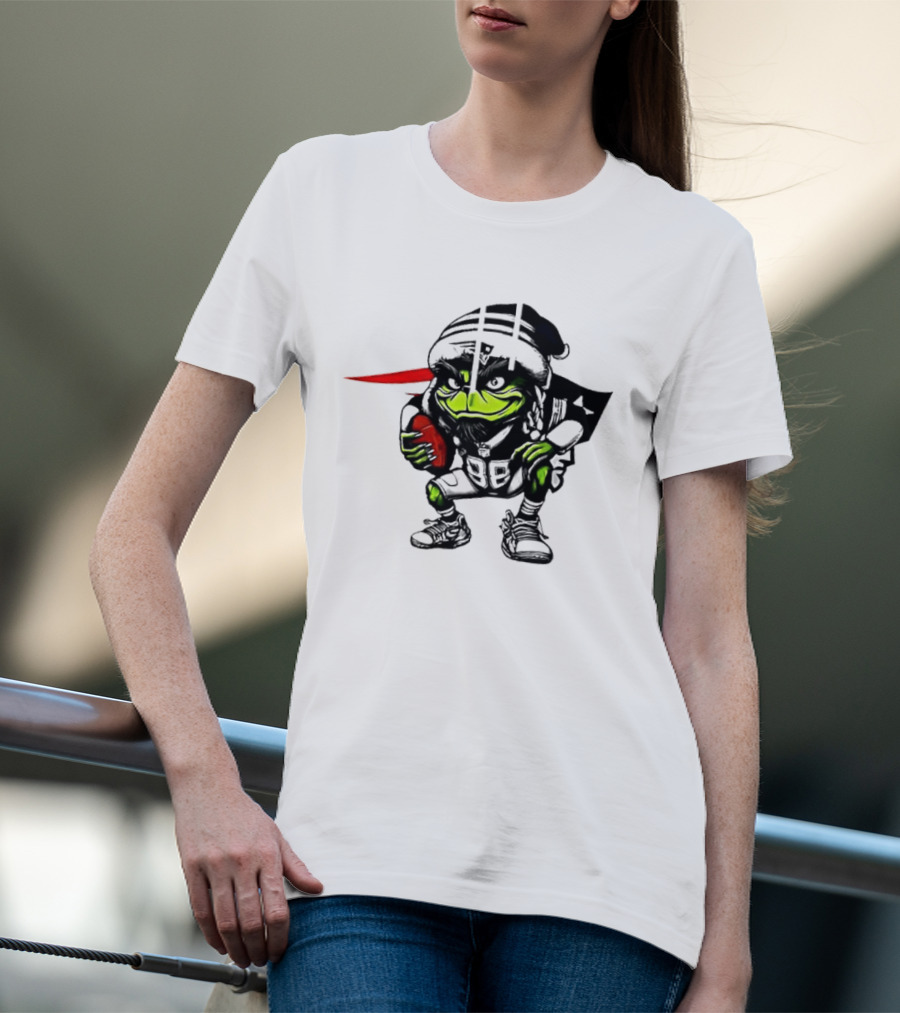 New England Patriots Grinch Christmas Football Collaboration T-Shirt