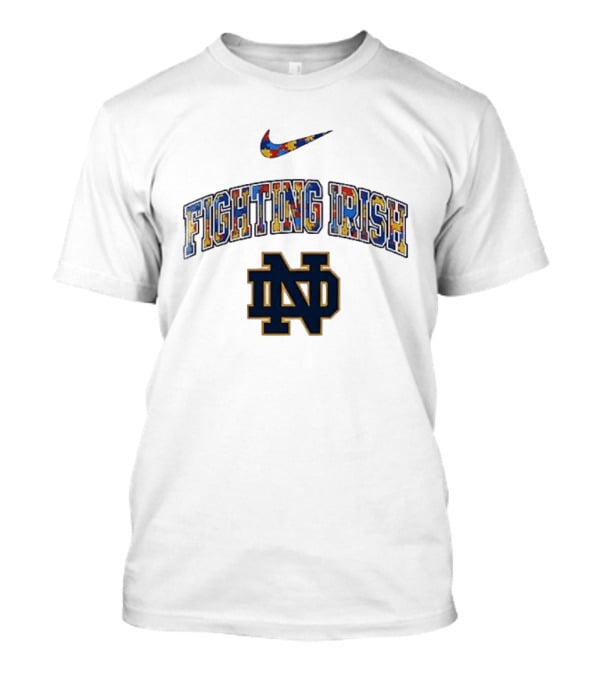 Notre Dame Fighting Irish Nike Autism Awareness Puzzle T-Shirt