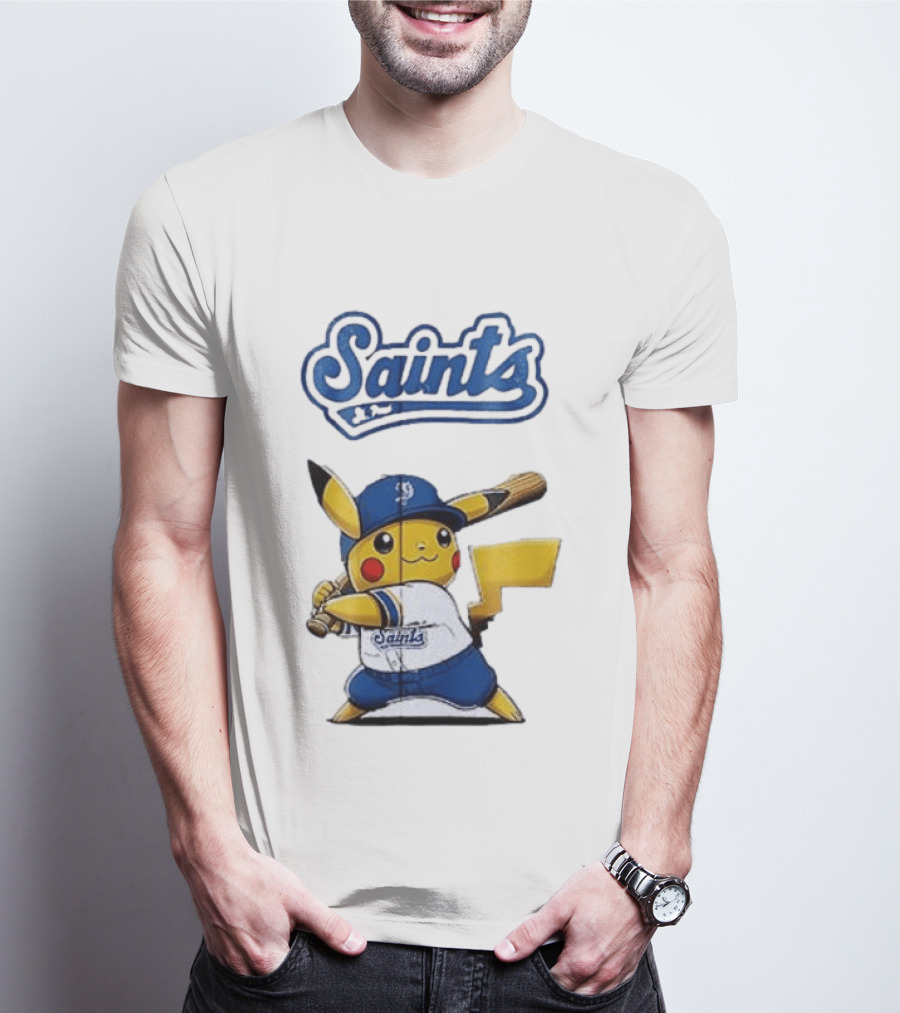 St Paul Saints Pikachu Baseball Collaboration T-Shirt