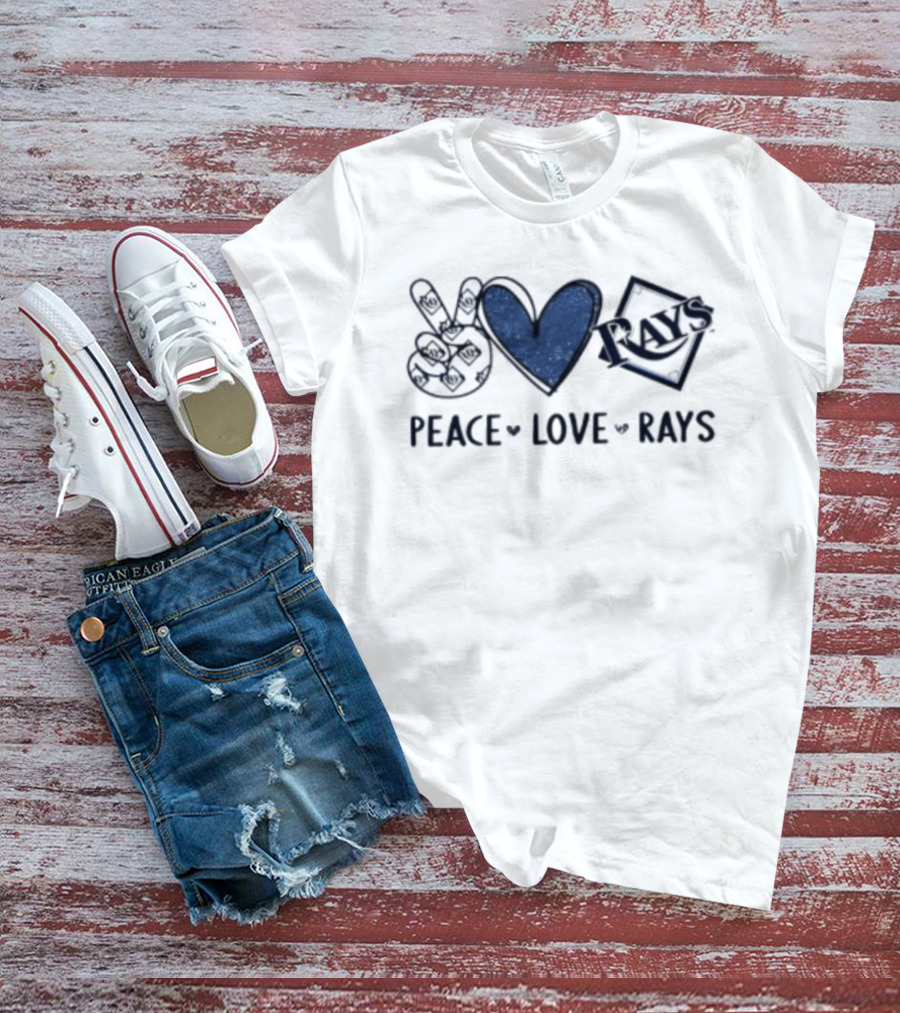 Peace Love Rays Tampa Bay Baseball Original T-Shirt