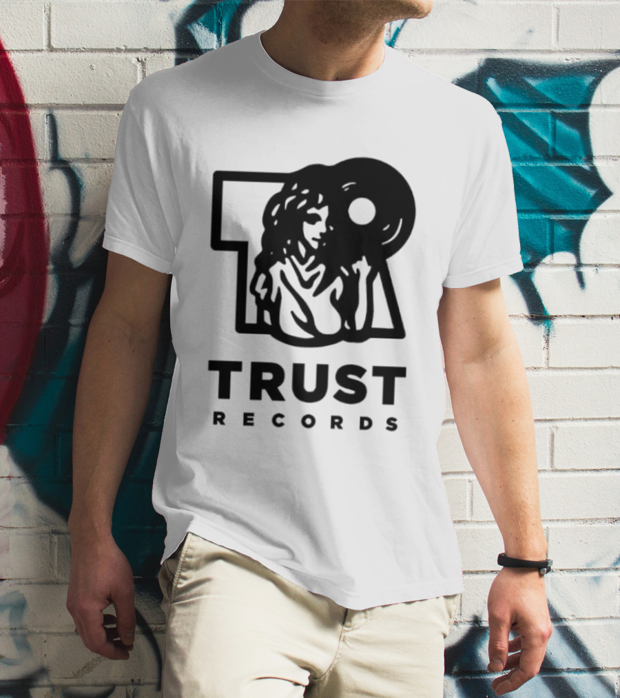 Trust Records Vinyl Spinning Woman T-Shirt