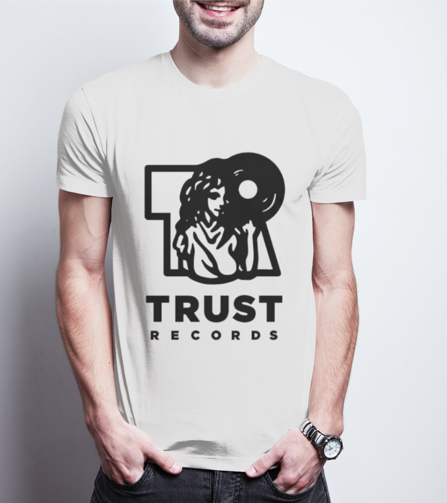 Trust Records Vinyl Spinning Woman T-Shirt