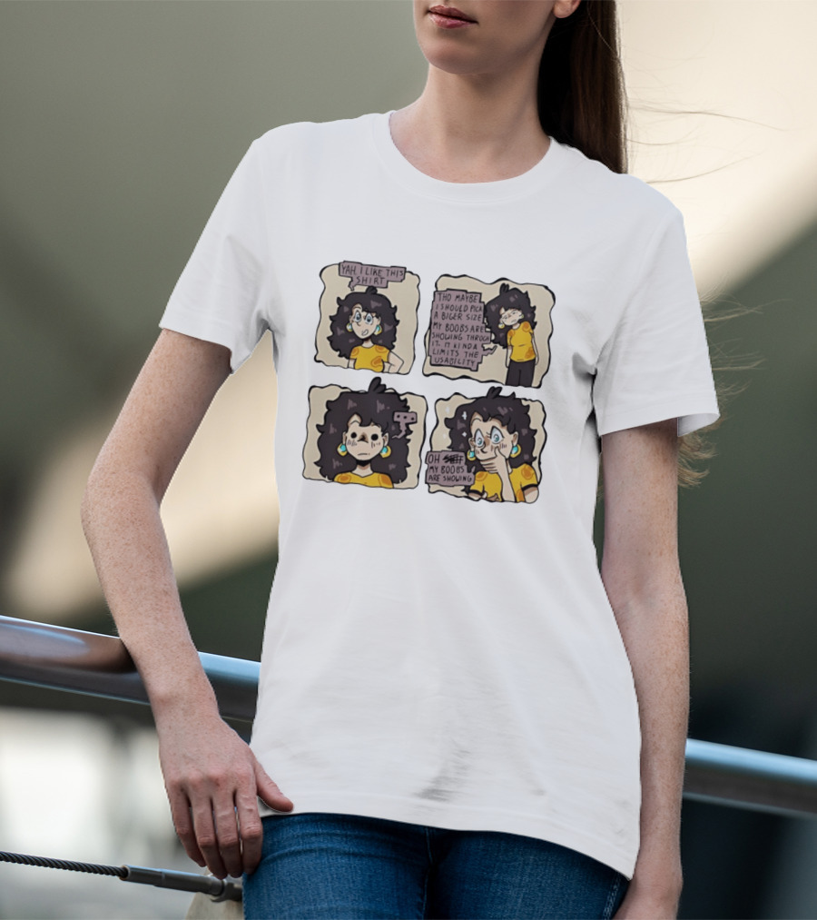 Yah I Like This Comic Strip Webcomic Oh My Boobs Are Showing Kinda Limits Usability T-Shirt