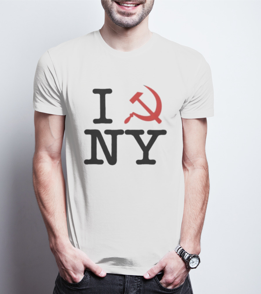 I Love NY Zohran Mamdani Hammer And Sickle T-Shirt