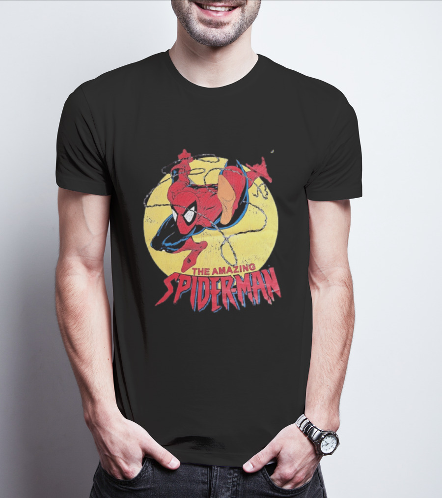 Amazing Spider Man Distressed Marvel Superhero Webslinger T-Shirt