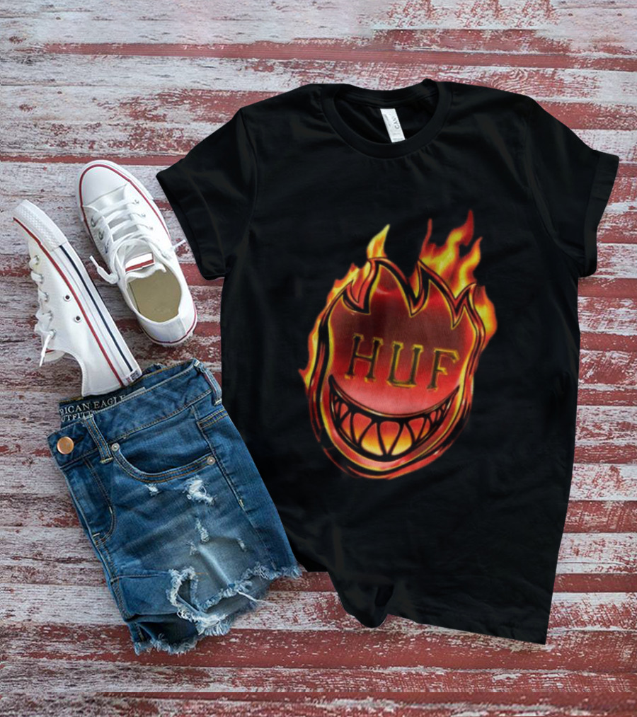 Huf X Spitfire Flame Galaxies Collaboration With Iconic Smiling T-Shirt