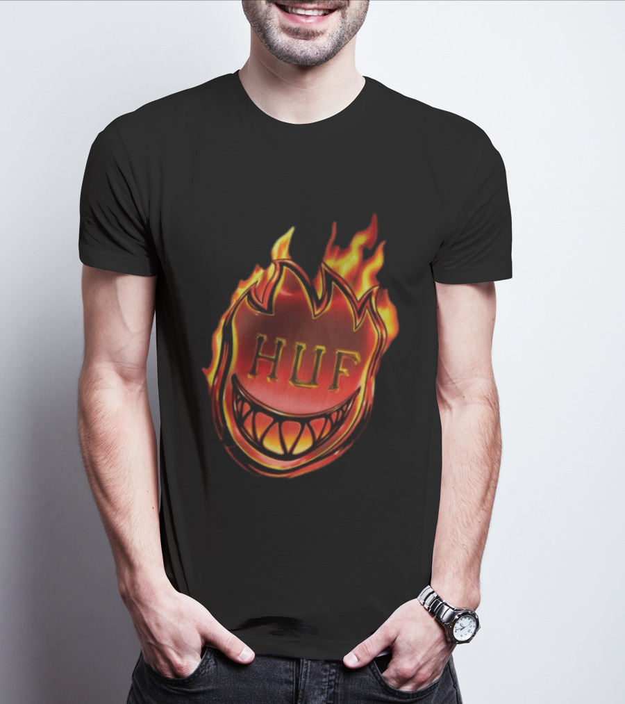 Huf X Spitfire Flame Galaxies Collaboration With Iconic Smiling T-Shirt