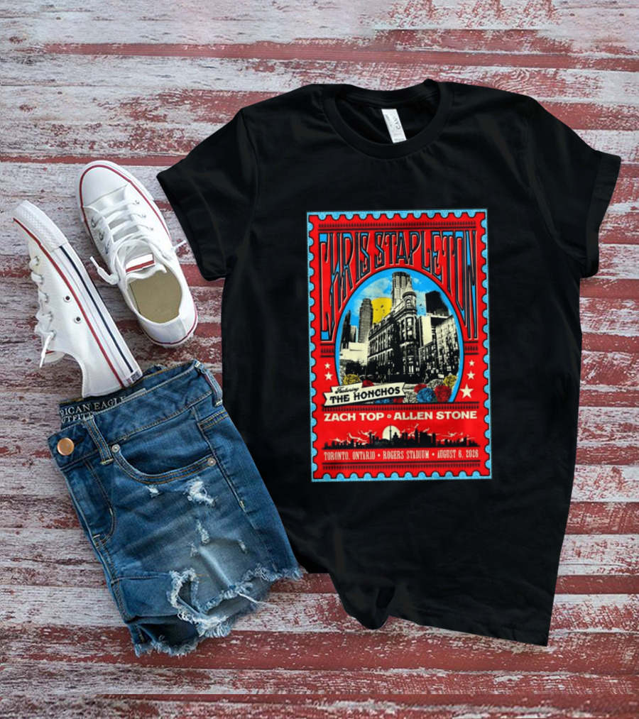 Chris Stapleton Featuring The Honchos Zach Top Allen Stone Rogers Stadium Toronto August 6 2026 T-Shirt