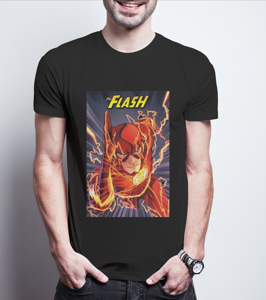 The Flash DC Comics Superhero Lightning Speedburst T-Shirt