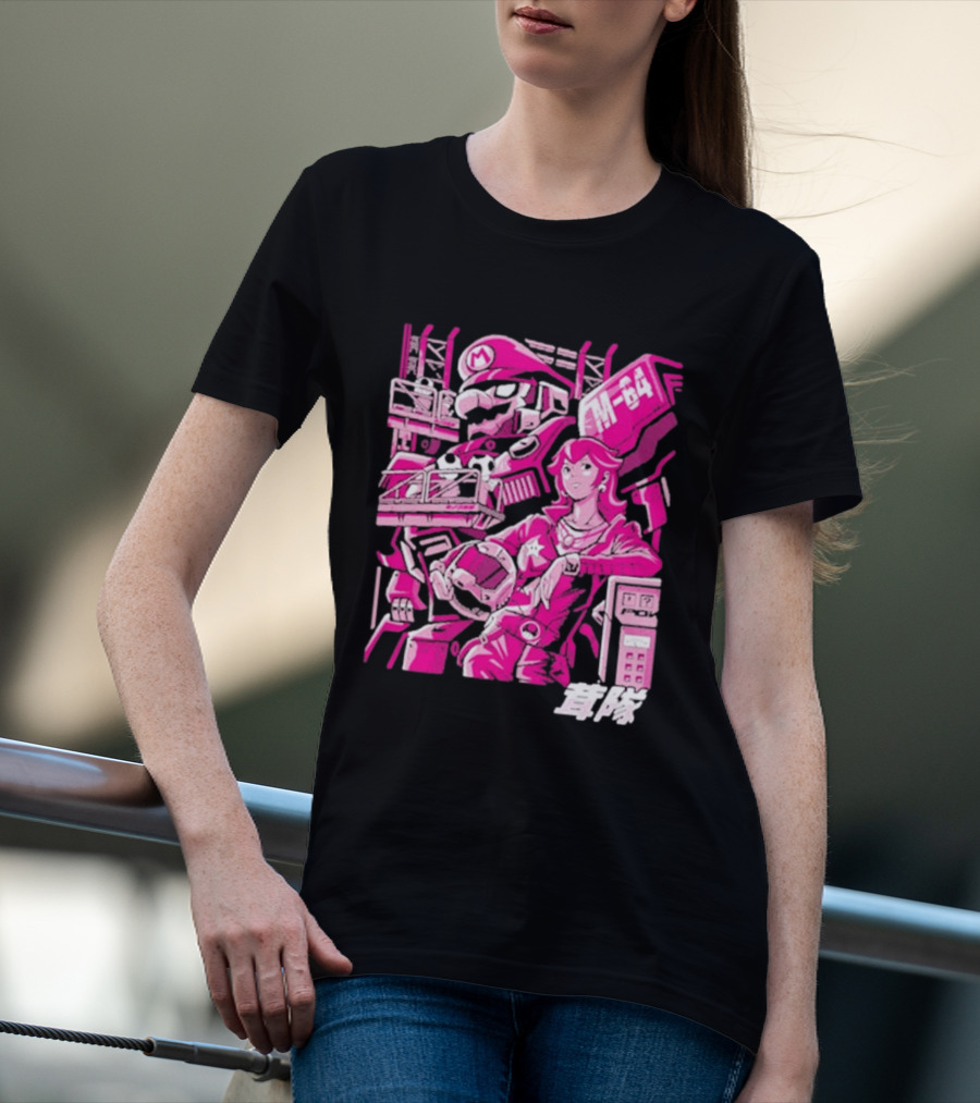 Turtle Destroyer M 64 Japanese Manga Style Mario Kart T-Shirt